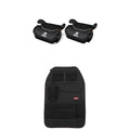 Pack of 2 Black Backless Booster Car Seats with Cup Holders and Back Seat Organizer X88031
