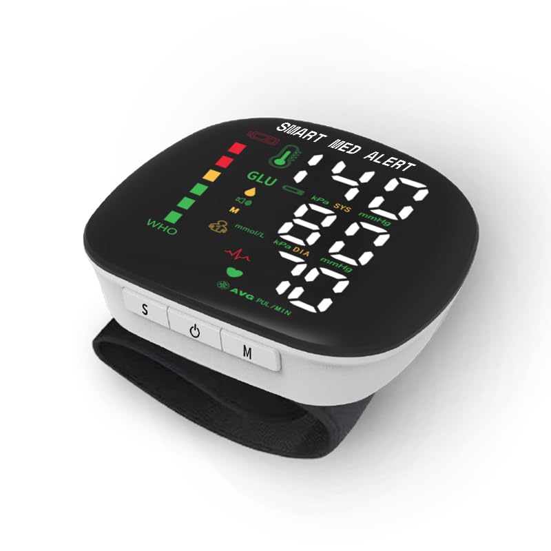 Rechargeable Wrist Blood Pressure Monitor with Adjustable Cuff C82950