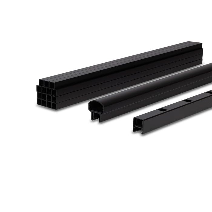 Aluminum Railing Kit for Deck Stairs Textured Black 36 x 72 Inch Y5423