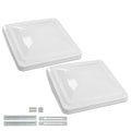 White 14" x 14" RV Roof Vent Cover 2 Pcs Q56982