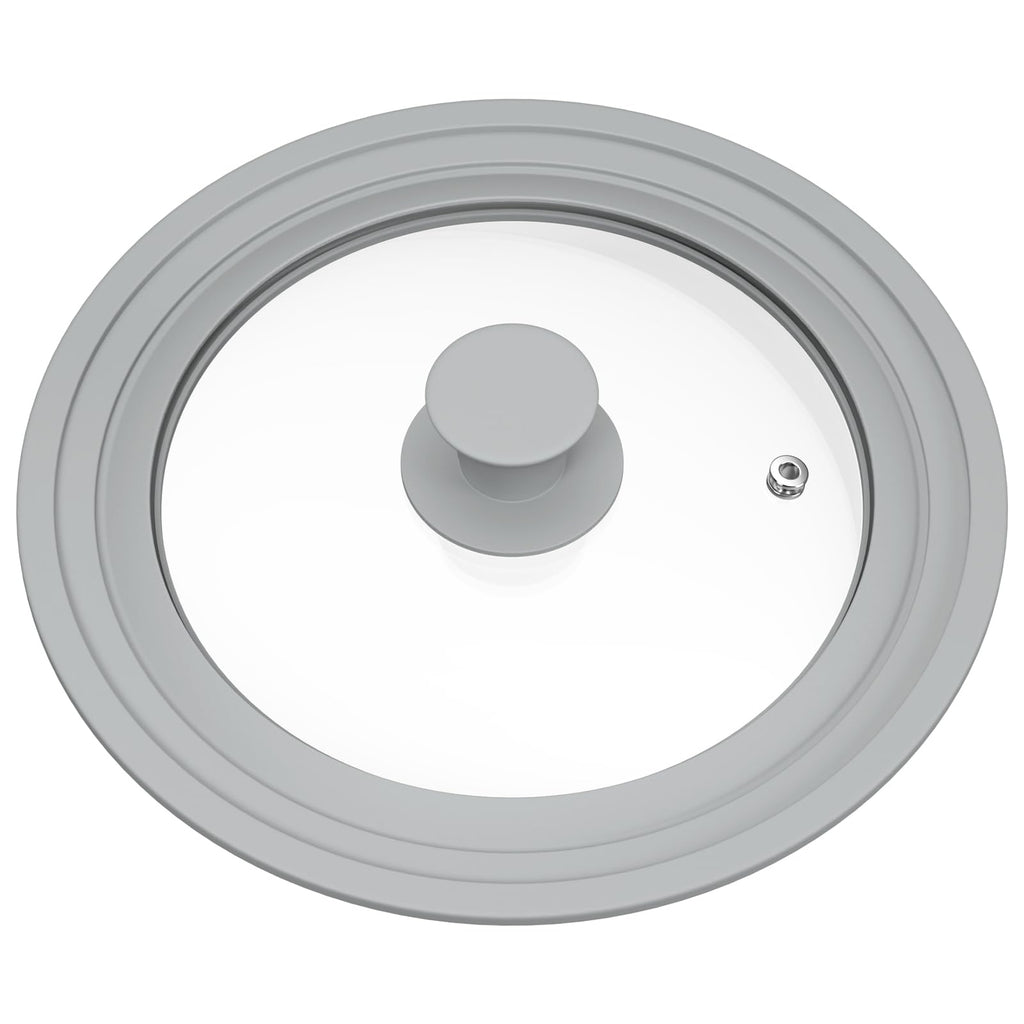Tempered Glass Universal Lid with Silicone Rim Fits 8" 9" 9.5" Cookware N123520