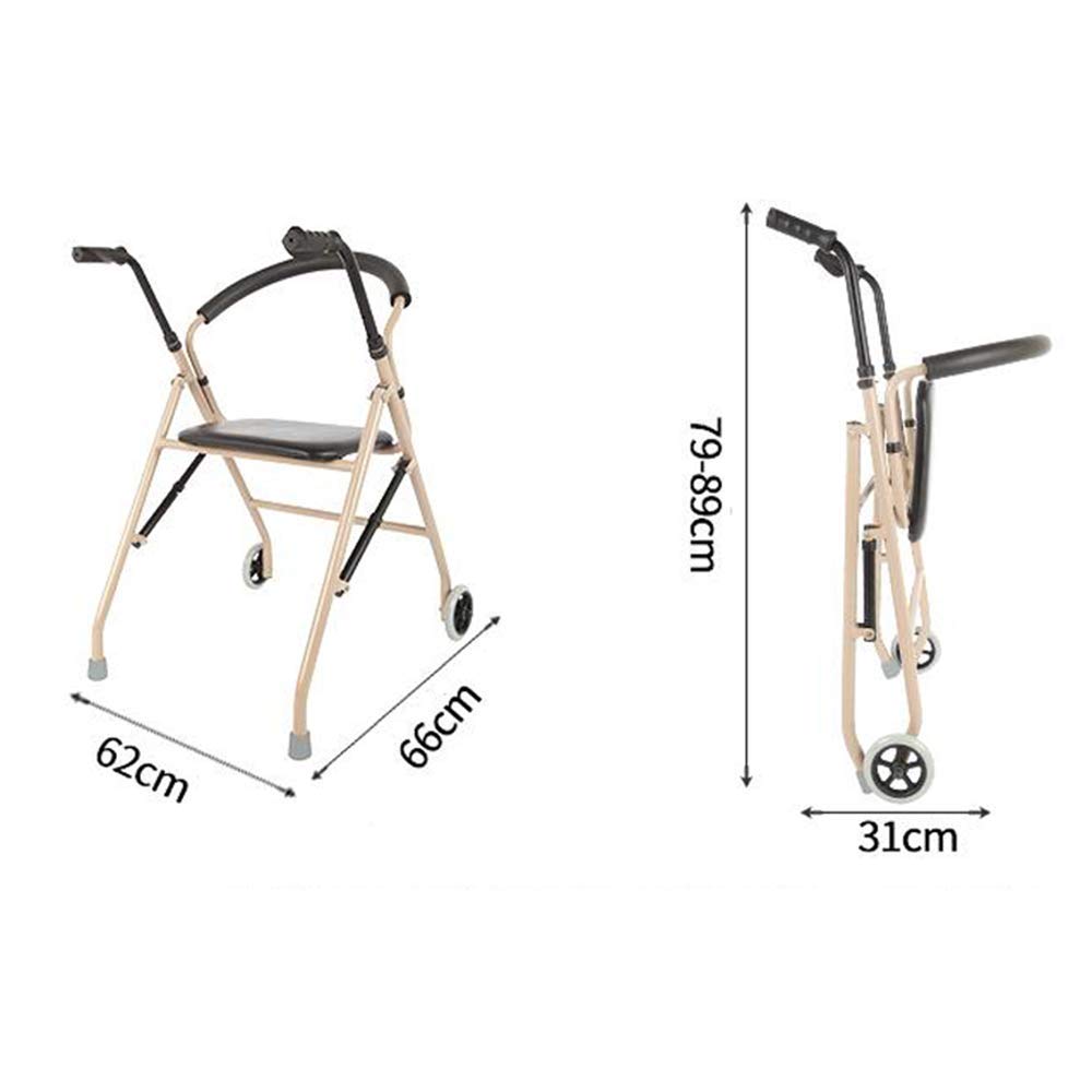 Lightweight Folding Aluminum Rollator Walker with Seat A2998
