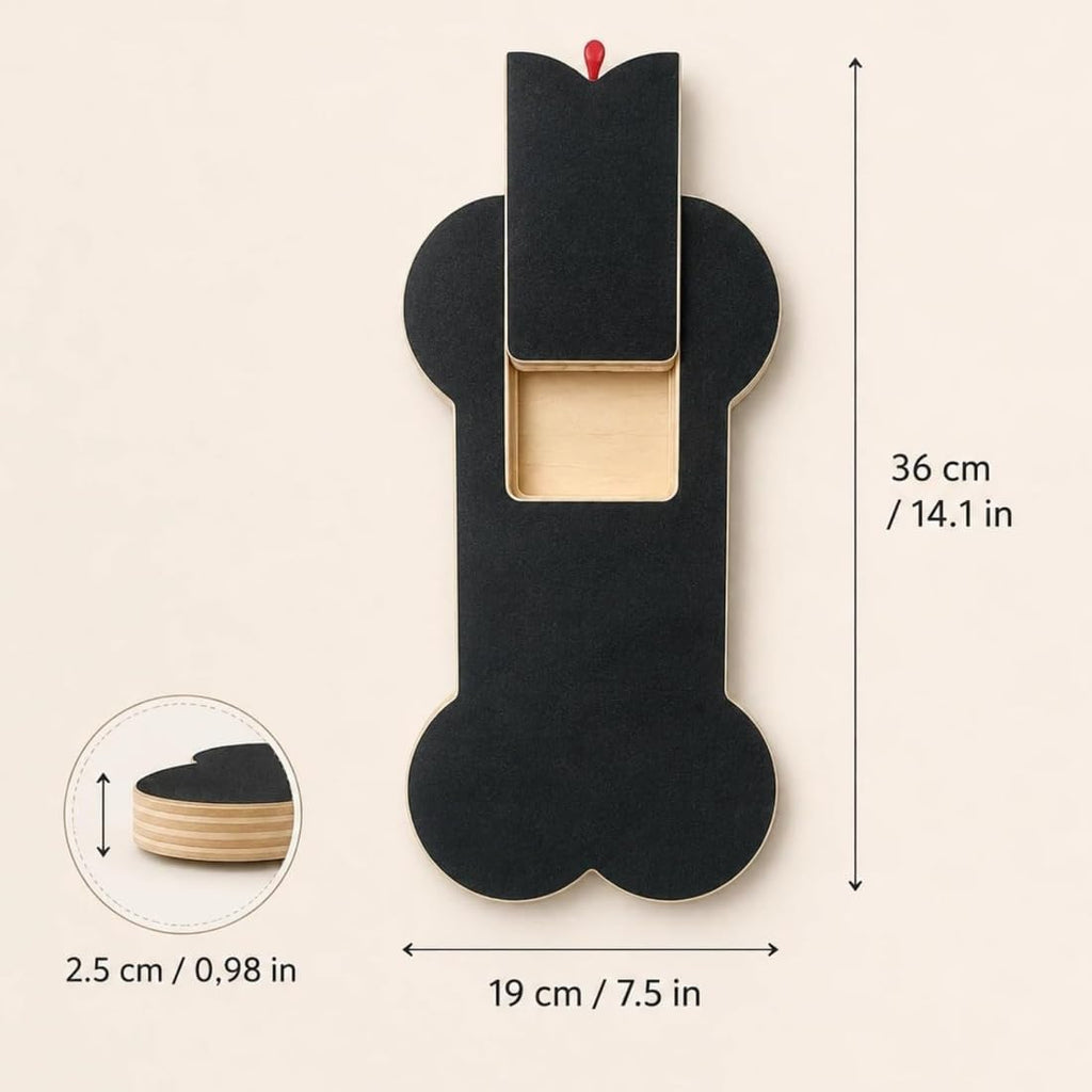 Wooden Dog Nail Scratch Board with Treat Dispenser G23863
