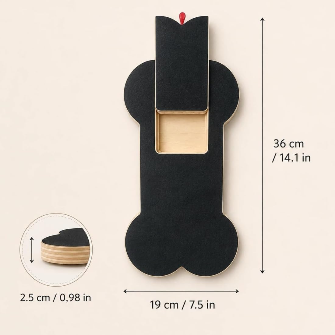 Wooden Dog Nail Scratch Board with Treat Dispenser G23863