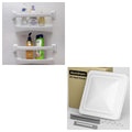 Adjustable RV Shower Corner Storage Bar and 14''x14'' RV Vent Cover 2pack P567