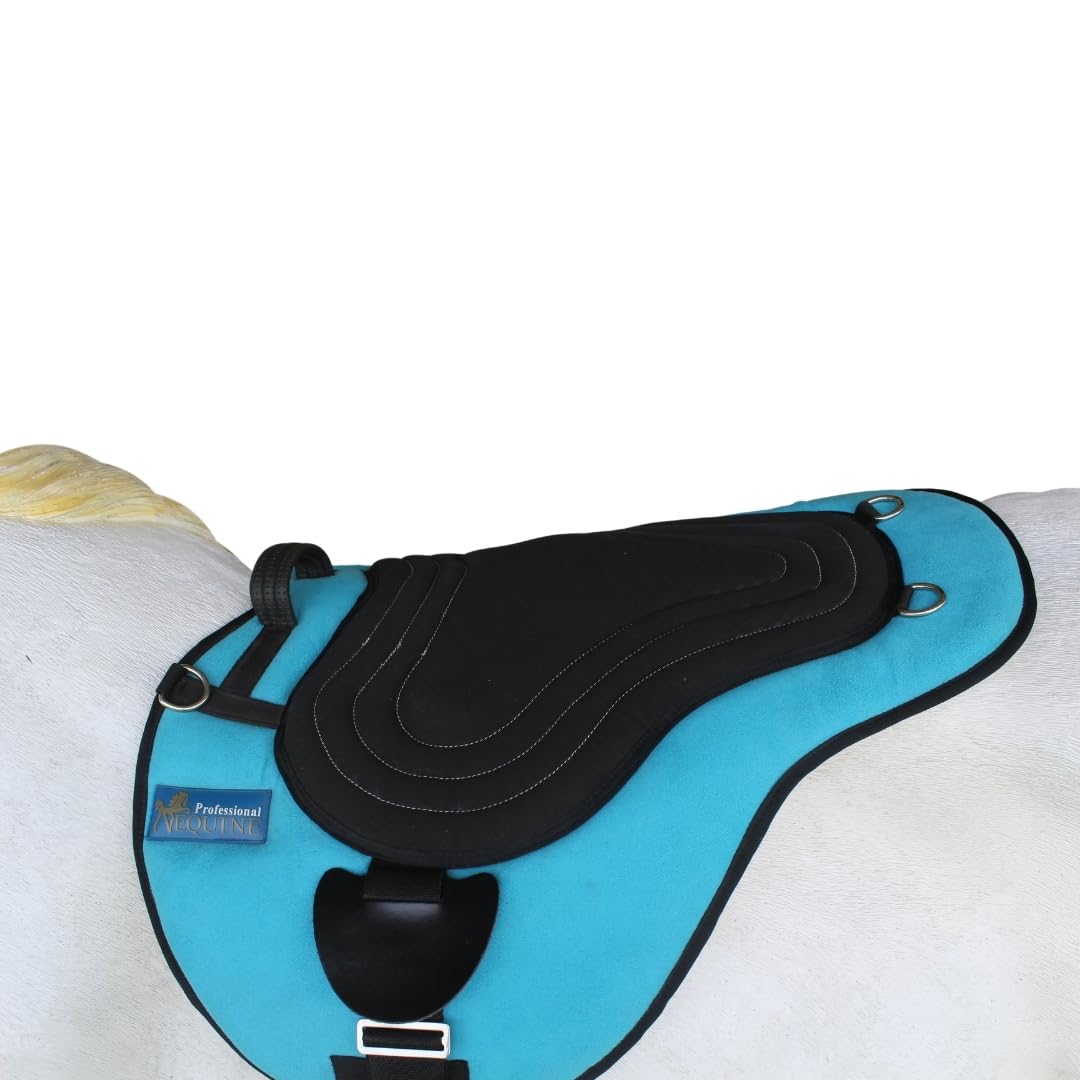 Turquoise Fleece Padded Bareback Pad with Cinch I134