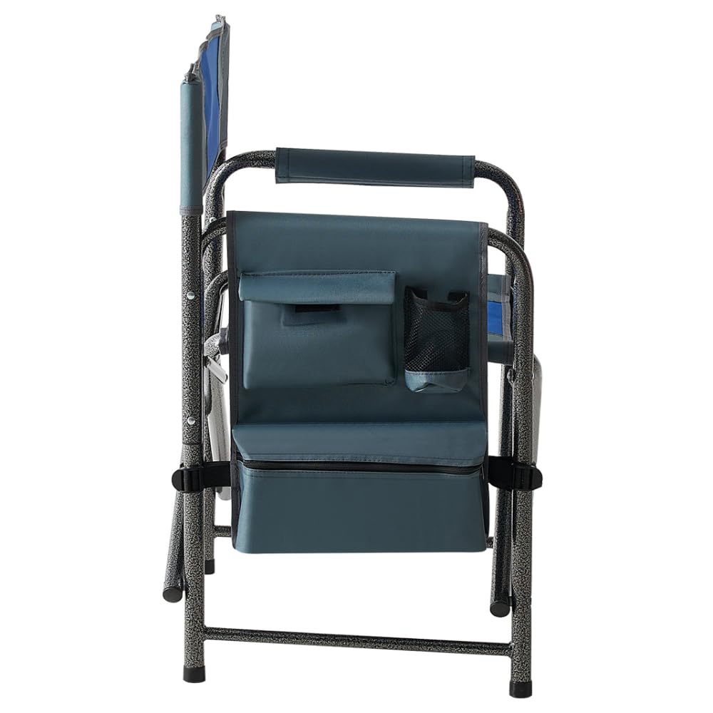 Padded Folding Oversized Chair with Side Table and Storage Pockets I91552