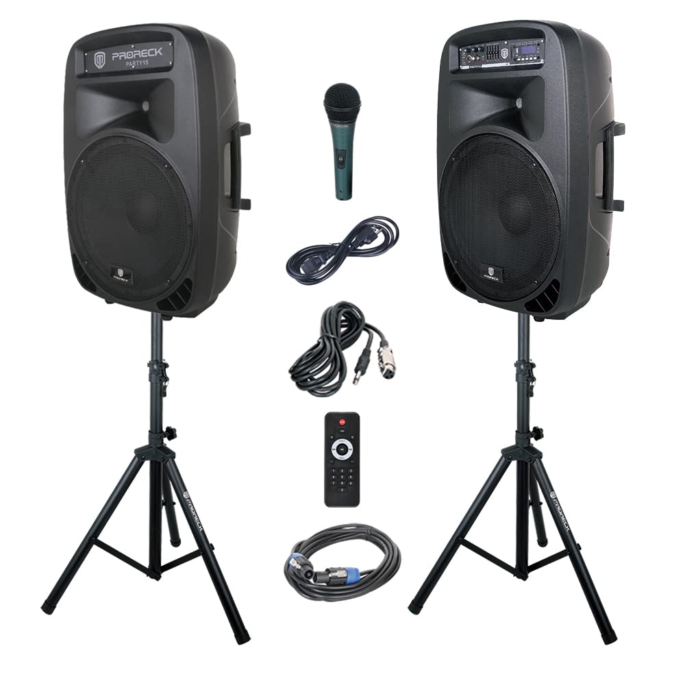 15-Inch 2000 Watt 2-Way Powered PA Speaker System X116