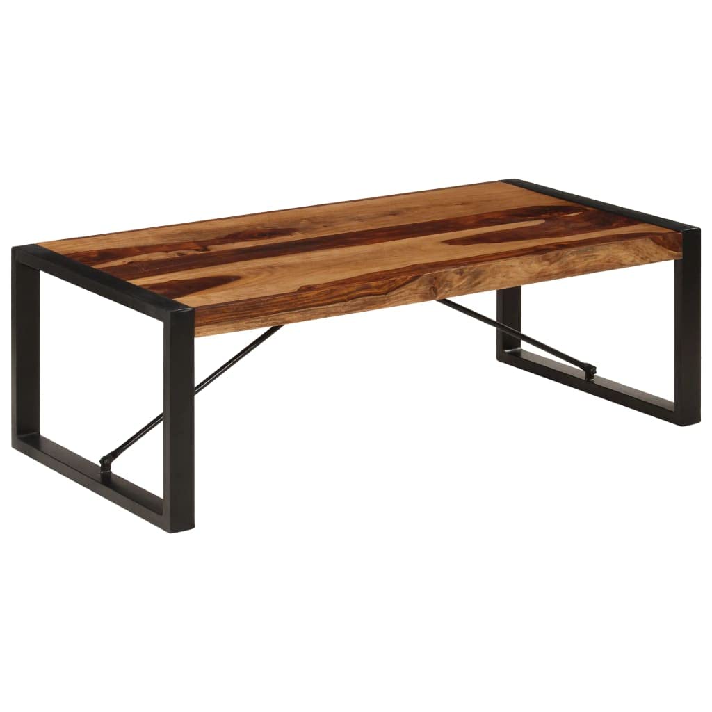 Brown Solid Sheesham Wood Coffee Table Q6256