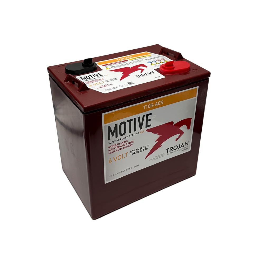 6V Deep Cycling VRLA AGM Batteries, Maroon, Pack of 4 Y266045