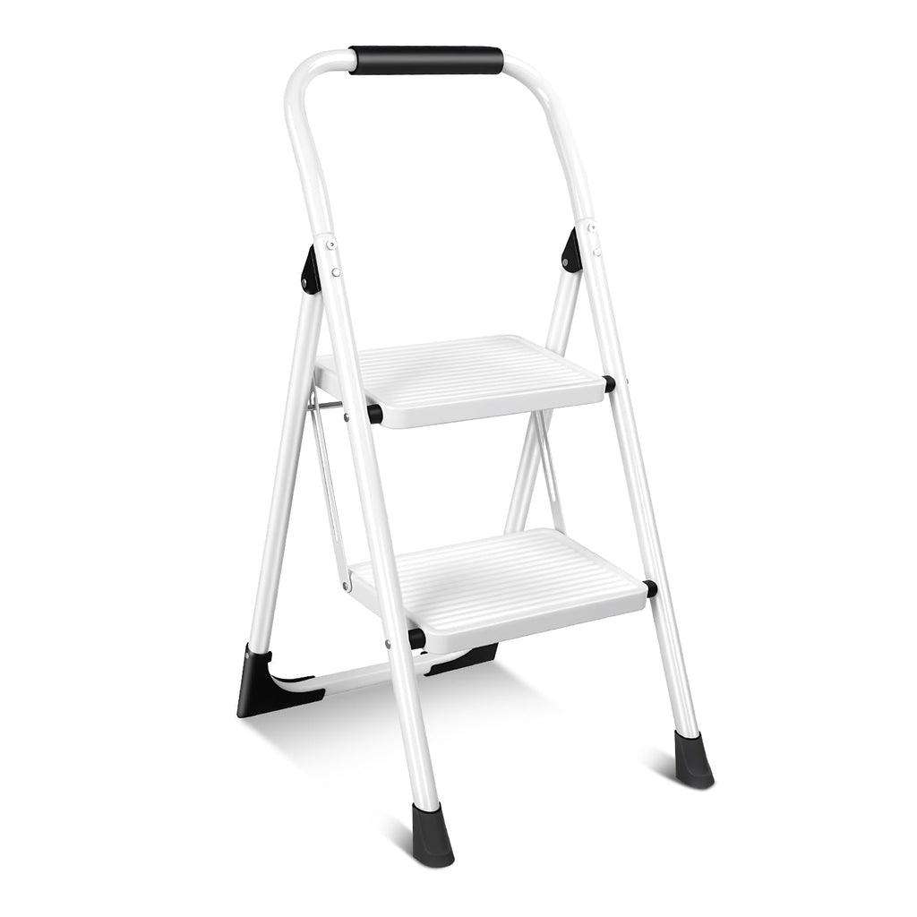 2 Step White Folding Ladder T599162