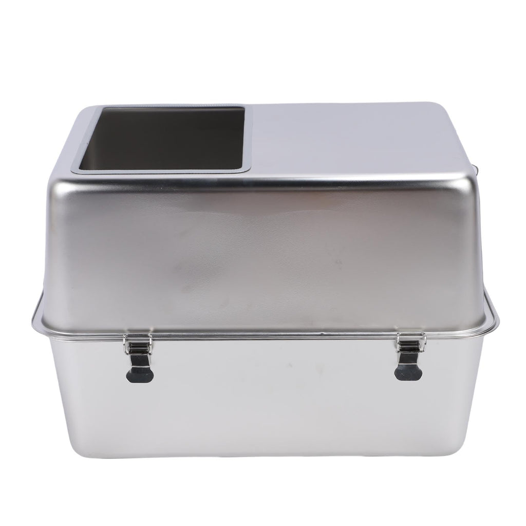 Enclosed Stainless Steel Top Entry Cat Litter Box with Scoop M72275