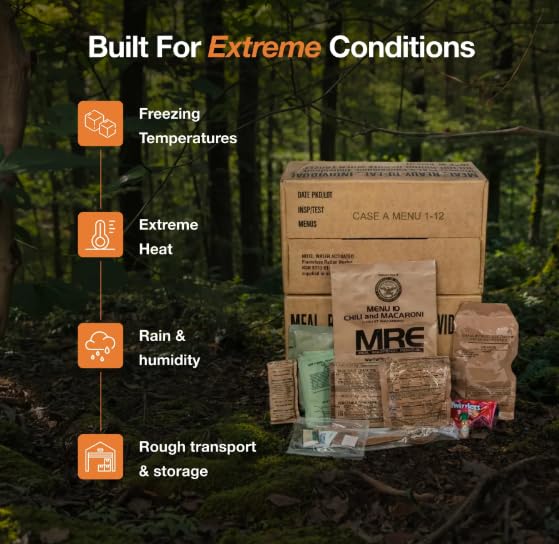 Emergency Food Supply Freeze Dried Ready Meals Variety Pack of 48 E50922