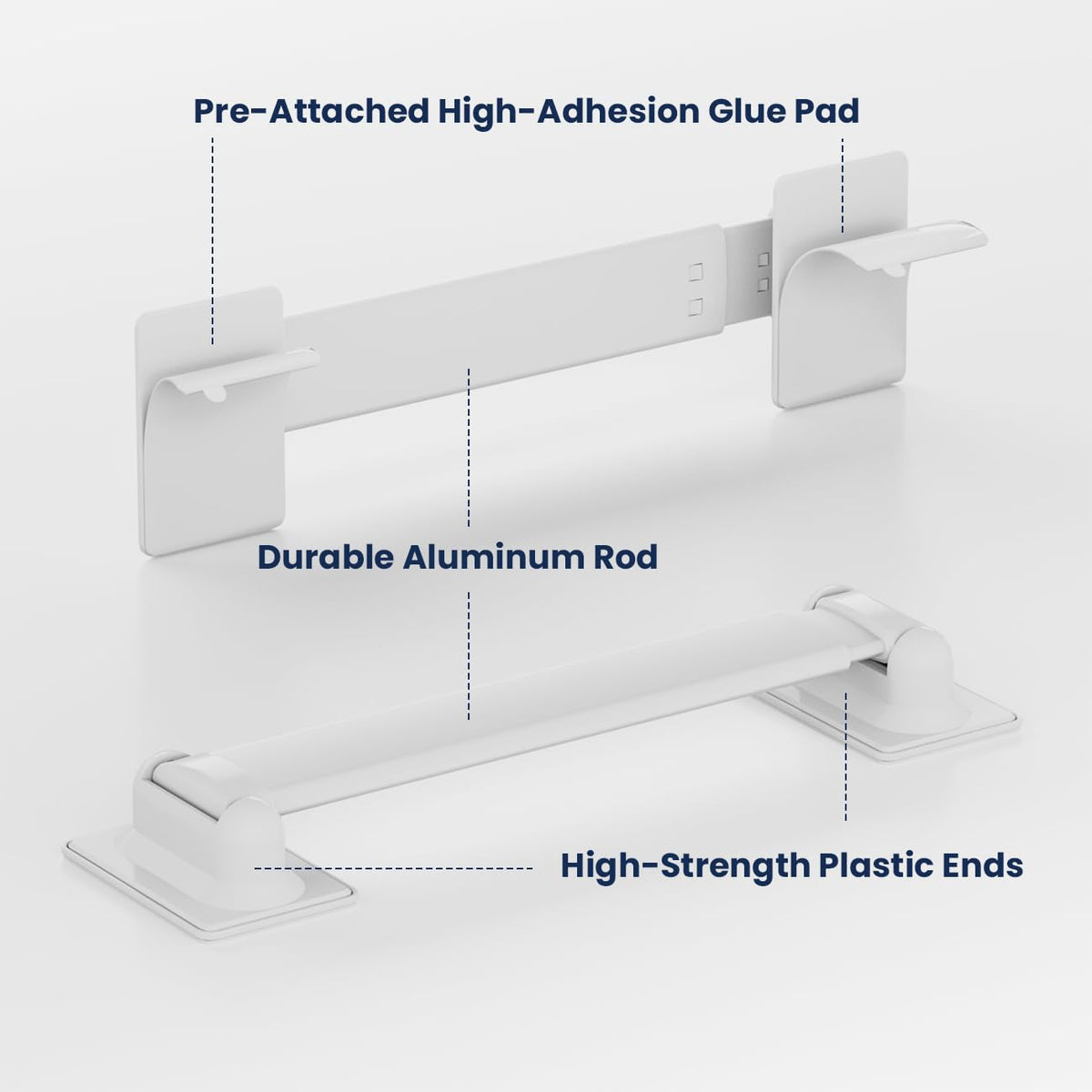 Adjustable RV Shower Corner Storage Bar and 14''x14'' RV Vent Cover 2pack P567