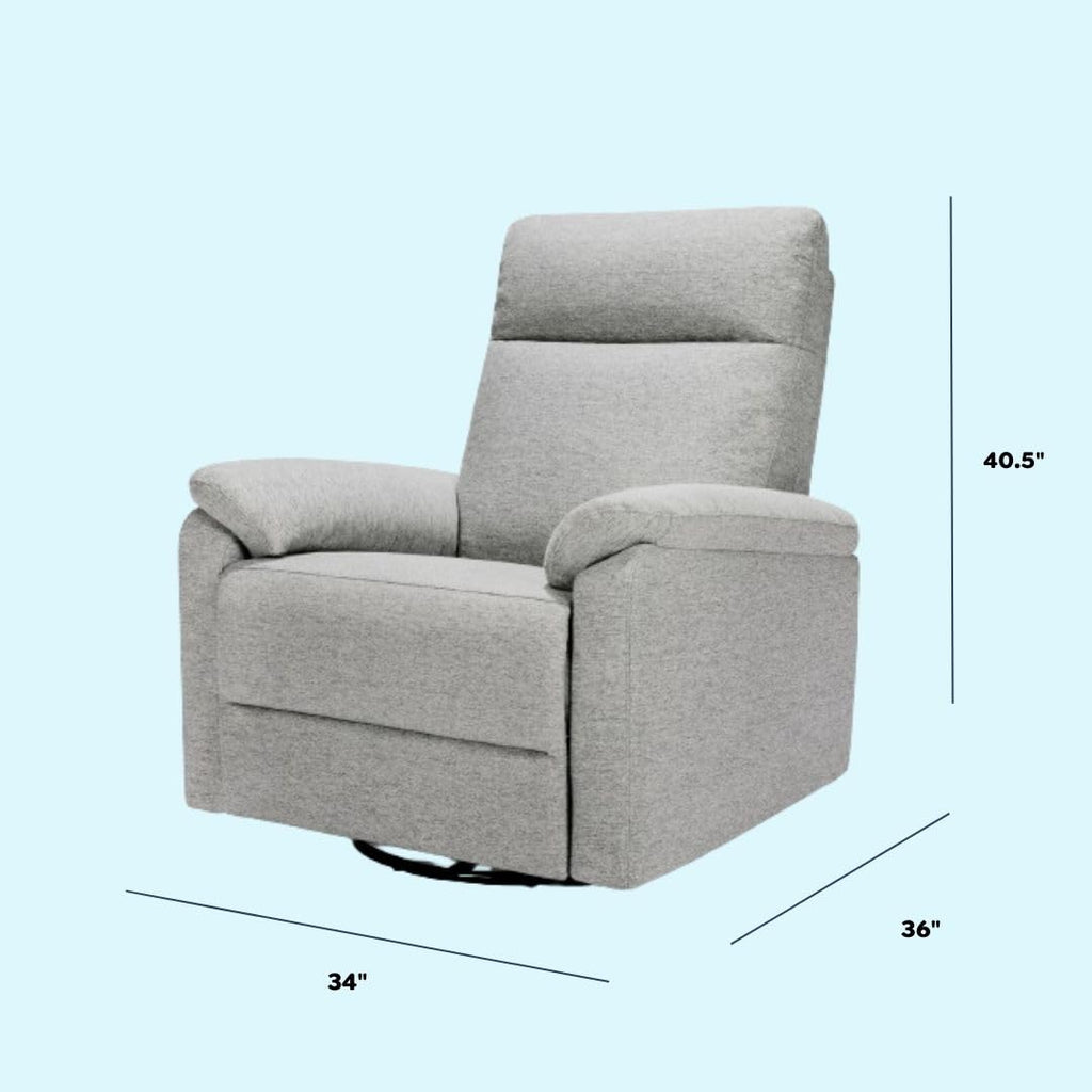 Frost Grey Recliner Glider with 360 Swivel D68336