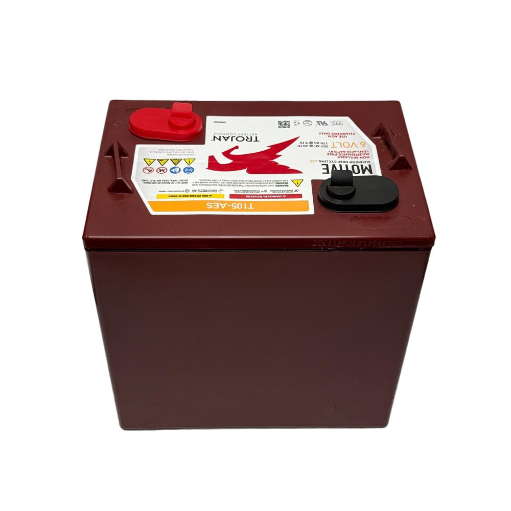 6V Deep Cycling VRLA AGM Batteries, Maroon, Pack of 4 Y266045