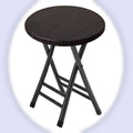 Portable Folding Stool 18in Black 300 Lbs Capacity F9139