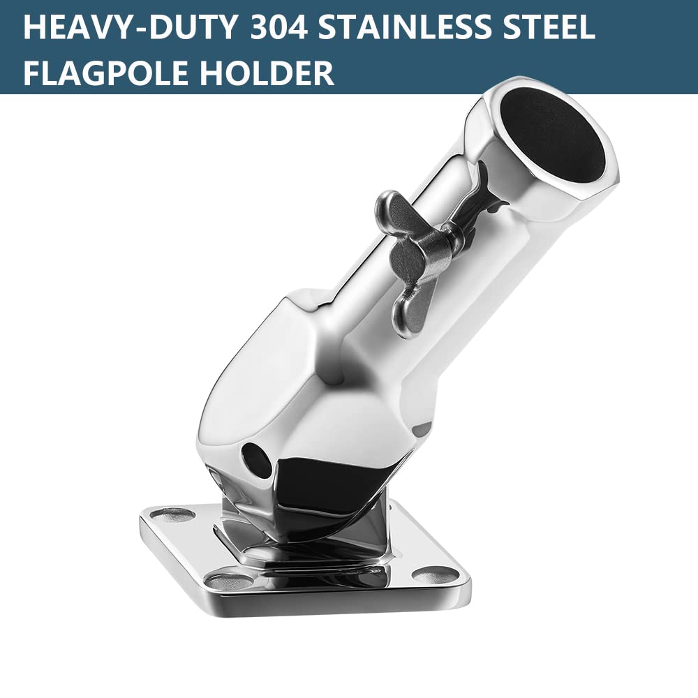 Flag Pole Holder 304 Stainless Steel 180 Degree V4976