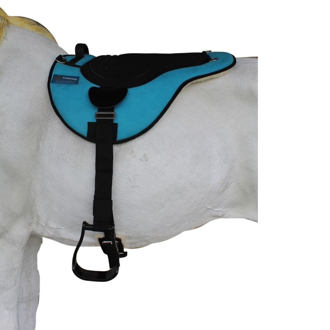 Turquoise Fleece Padded Bareback Pad with Cinch I134