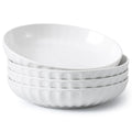 10" White Ceramic Pasta Bowls Set of 4 R428775