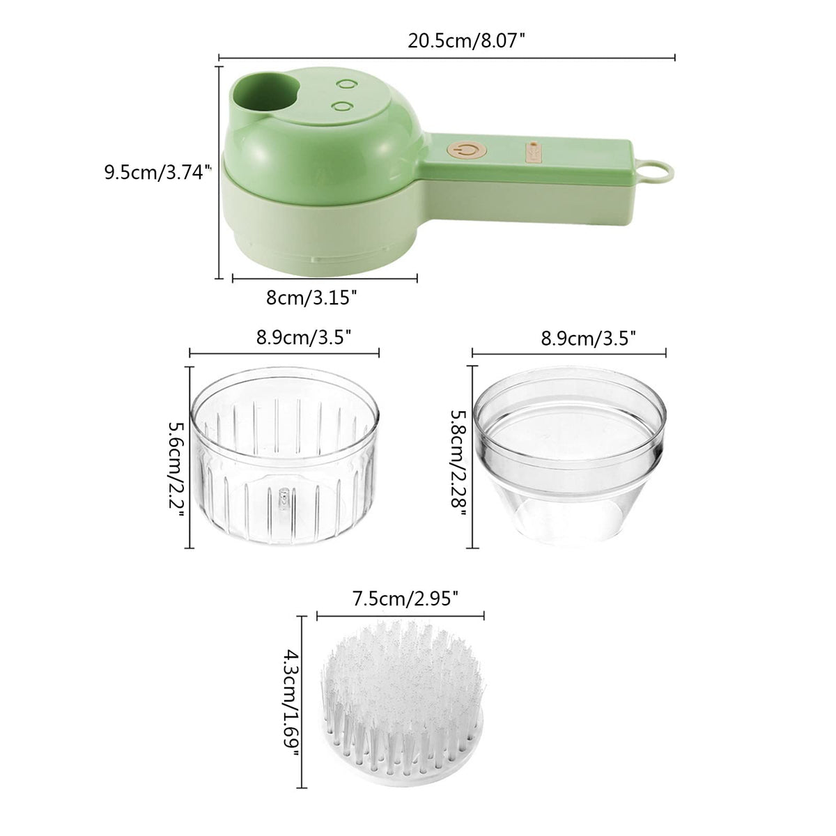 4 in 1 Handheld Electric Vegetable Cutter Set L600904