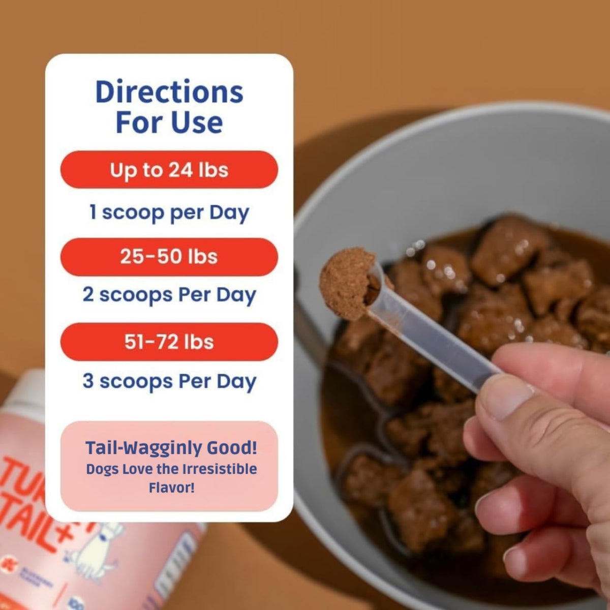 Turkey Tail Mushroom for Dogs Bacon Powder Probiotic A9987