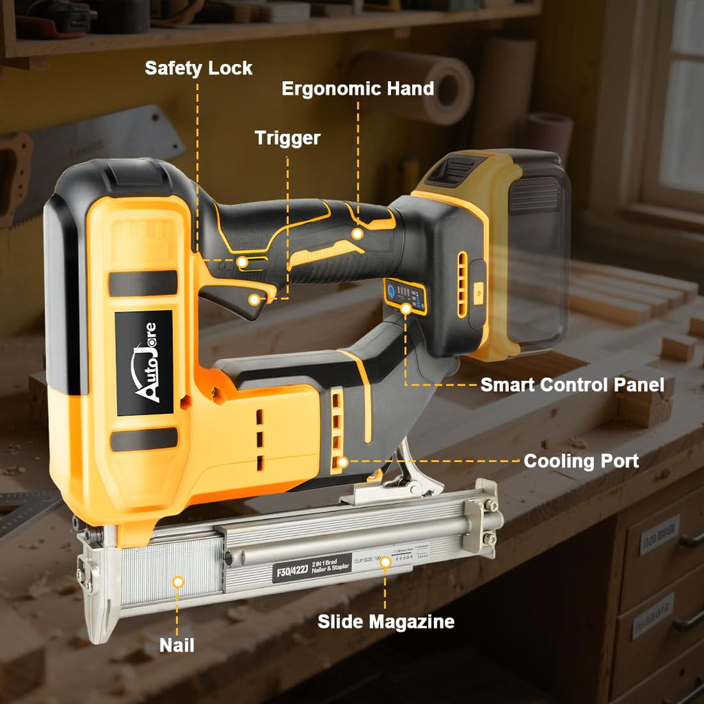 18 Gauge Cordless Brad Nailer 2 in 1 Nail/Staple Gun A599