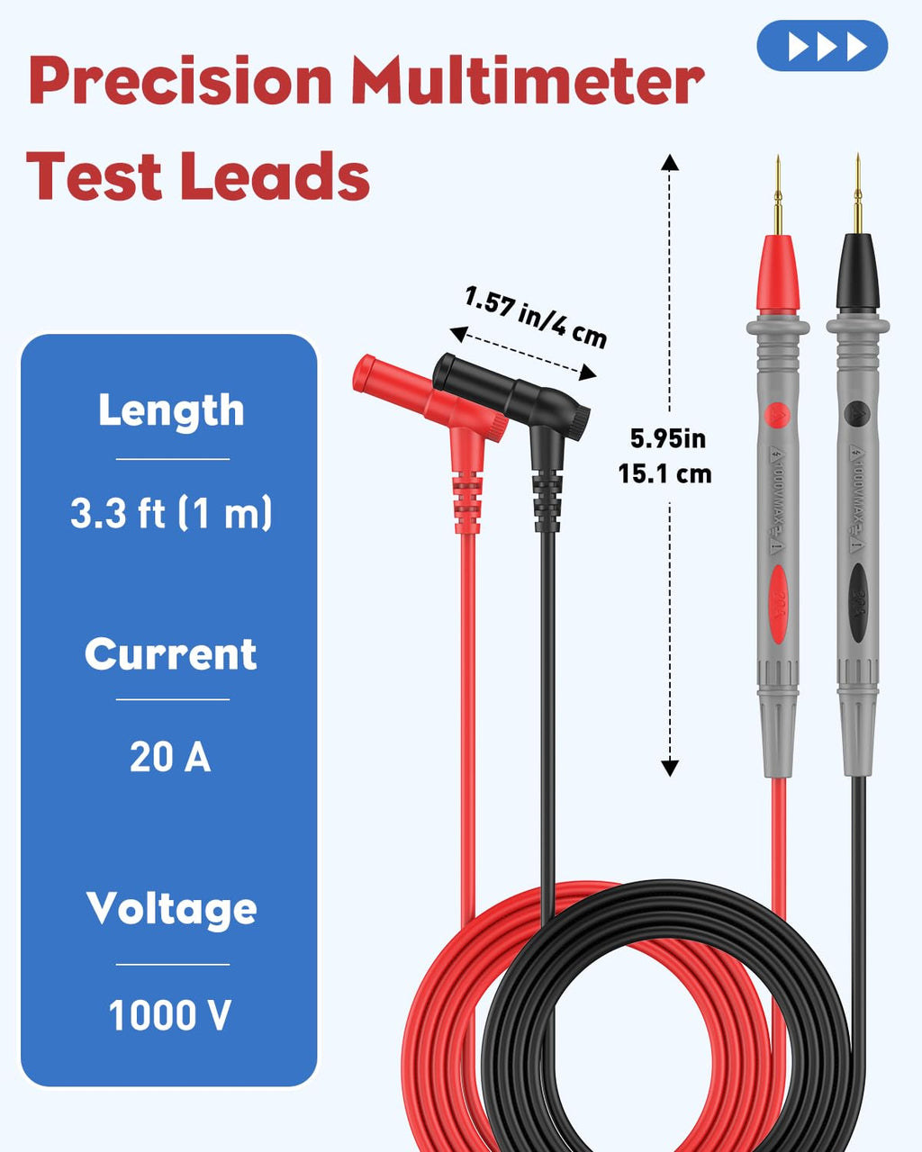 11 Pcs Multimeter Test Leads Kit Z770