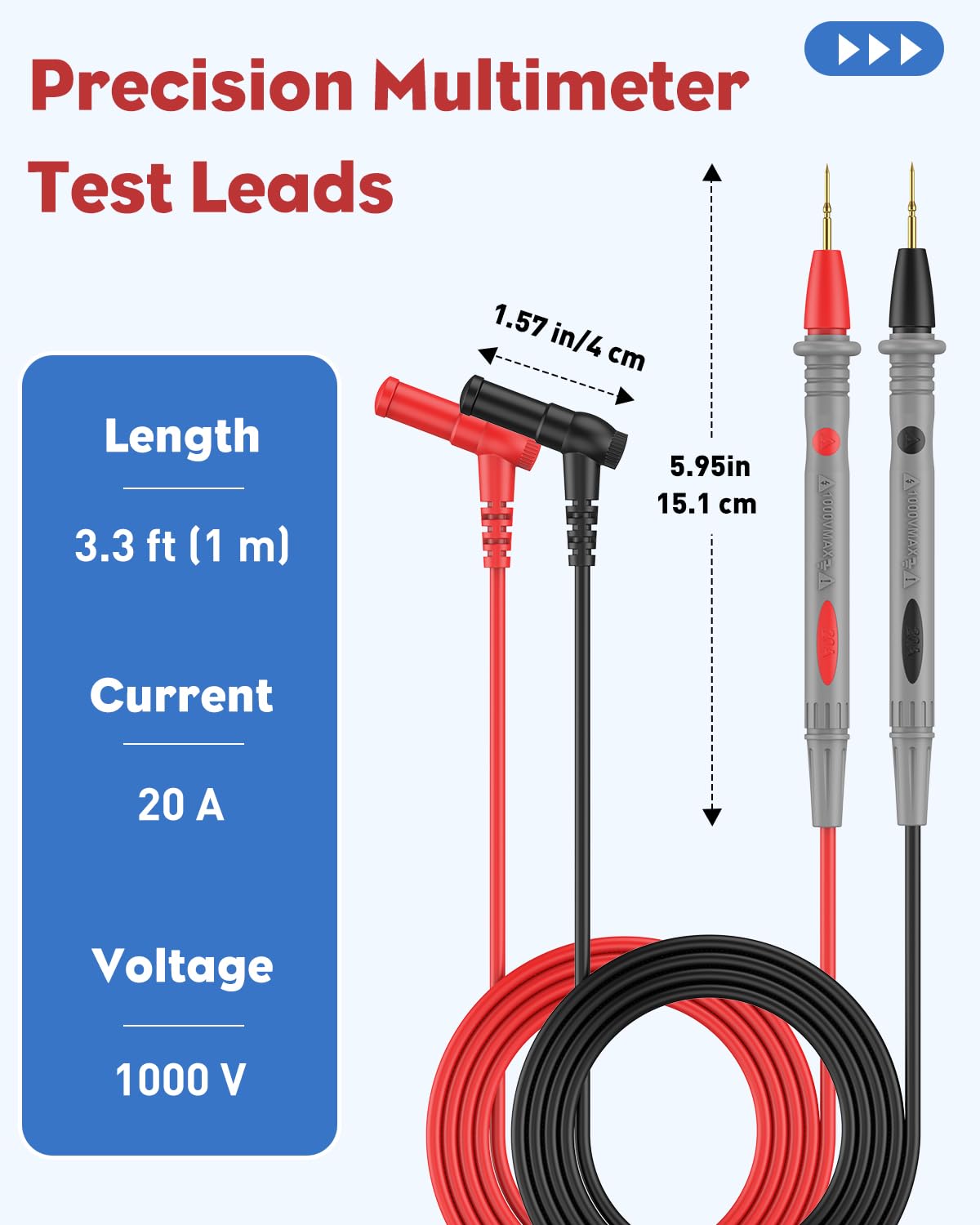 11 Pcs Multimeter Test Leads Kit Z770