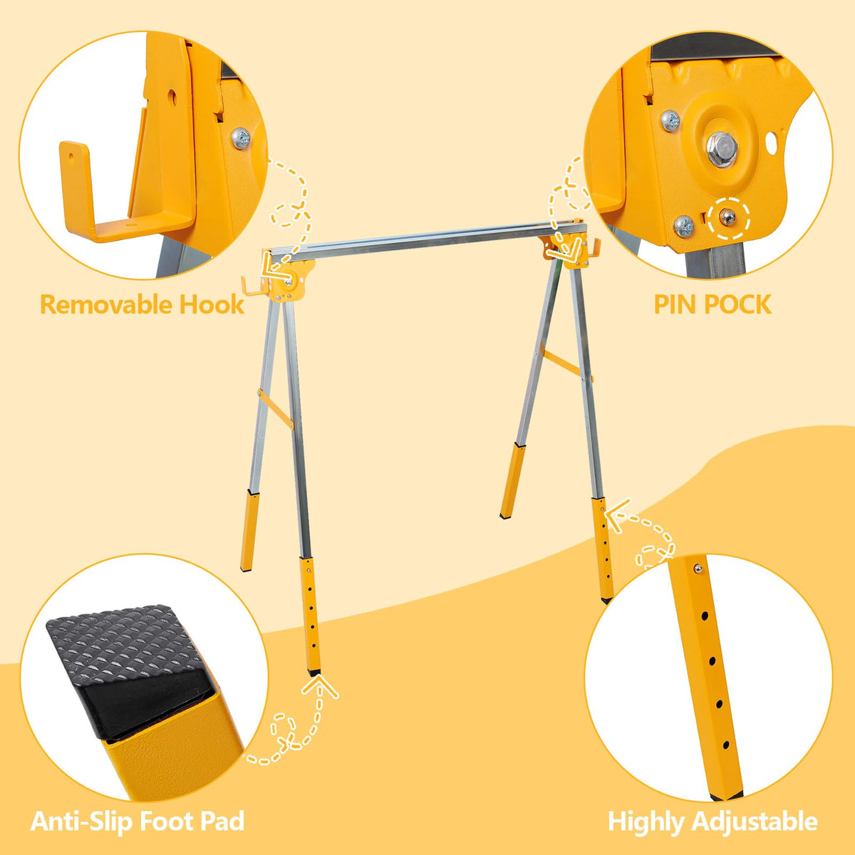 Heavy Duty Folding Sawhorse 2 Pack I48254