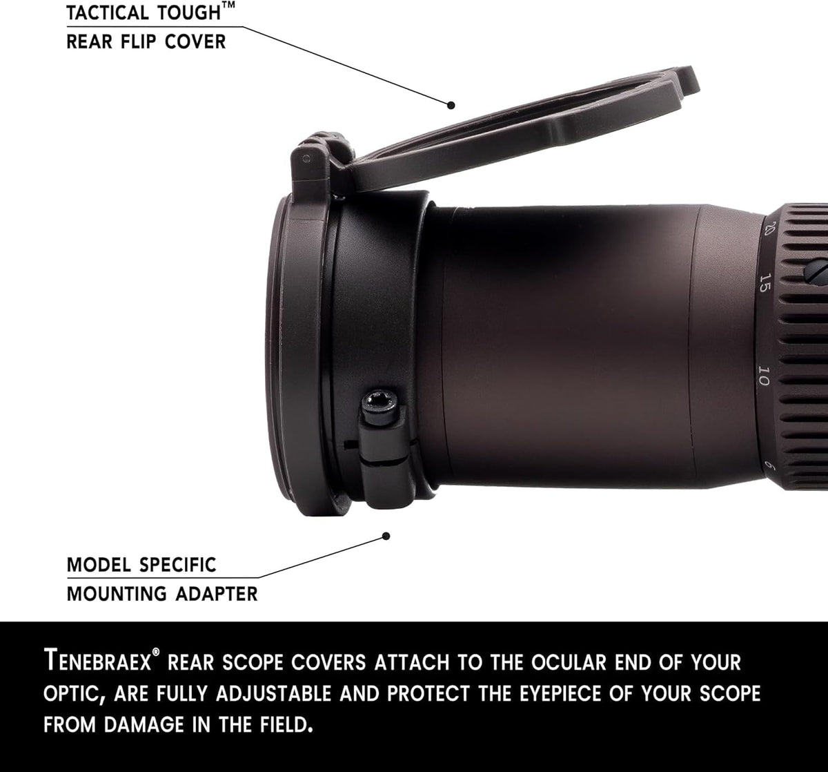 Flip Up Rifle Scope Lens Cap Covers Kit S230513