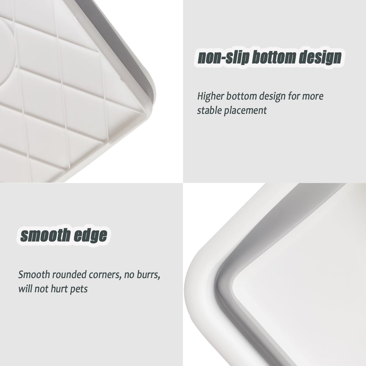 Collapsible Low Entry Small Cat Litter Box A379