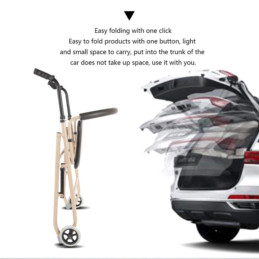 Lightweight Folding Aluminum Rollator Walker with Seat A2998