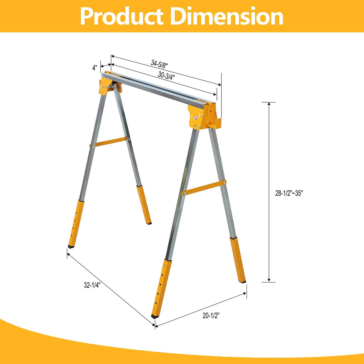 Heavy Duty Folding Sawhorse 2 Pack I48254