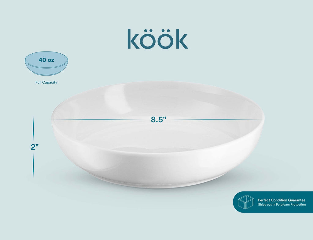 White 40 oz Pasta Bowls Set of 4 K6894
