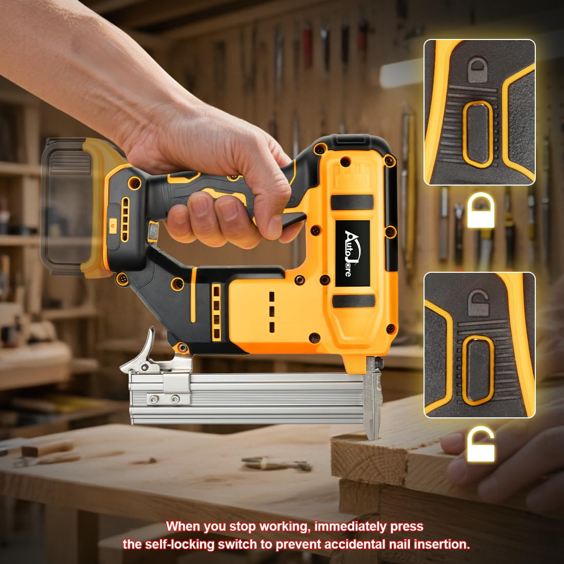 18 Gauge Cordless Brad Nailer 2 in 1 Nail/Staple Gun A599