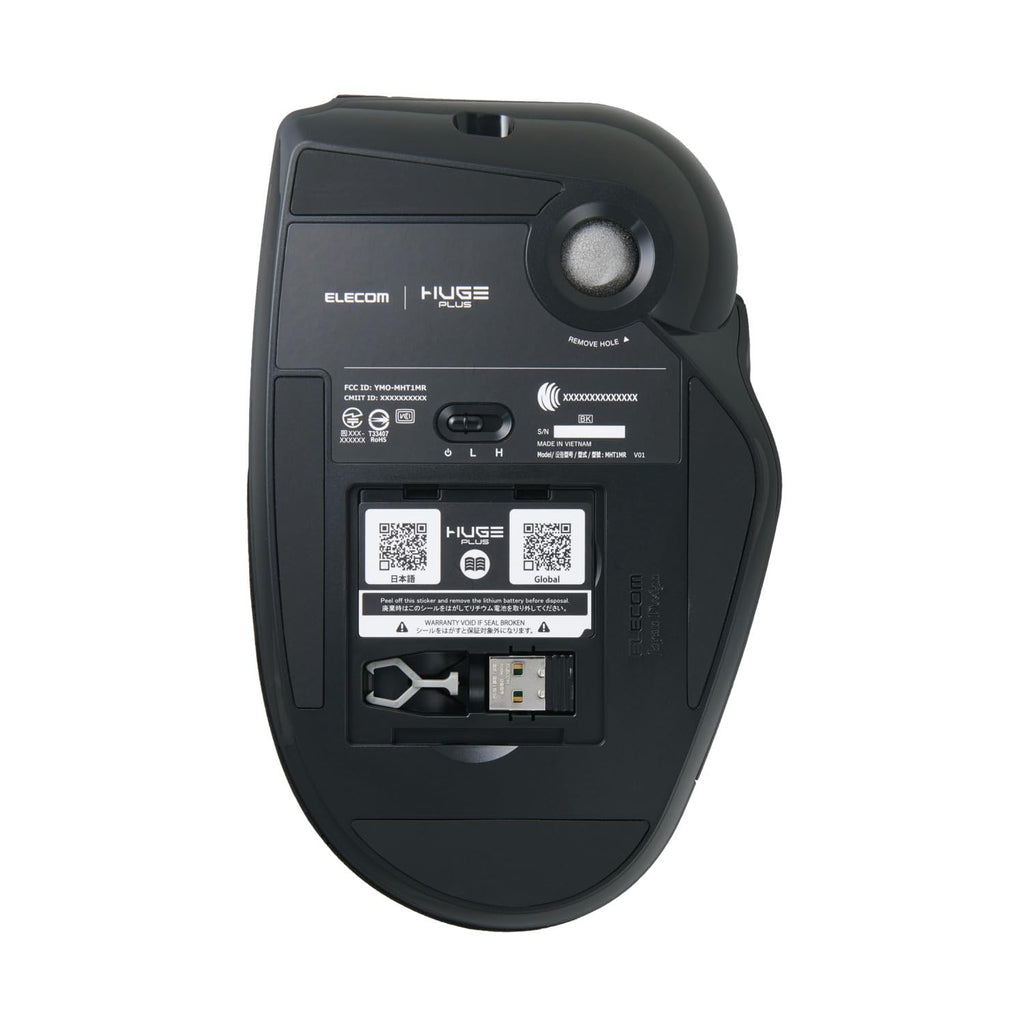 Wireless Trackball Mouse, Ergonomic 52mm Large Ball, Multi-Connection Bluetooth, 2.4GHz Wireless, Wired, 10 Programmable Buttons, Rechargeable, Silent Clicks I6993