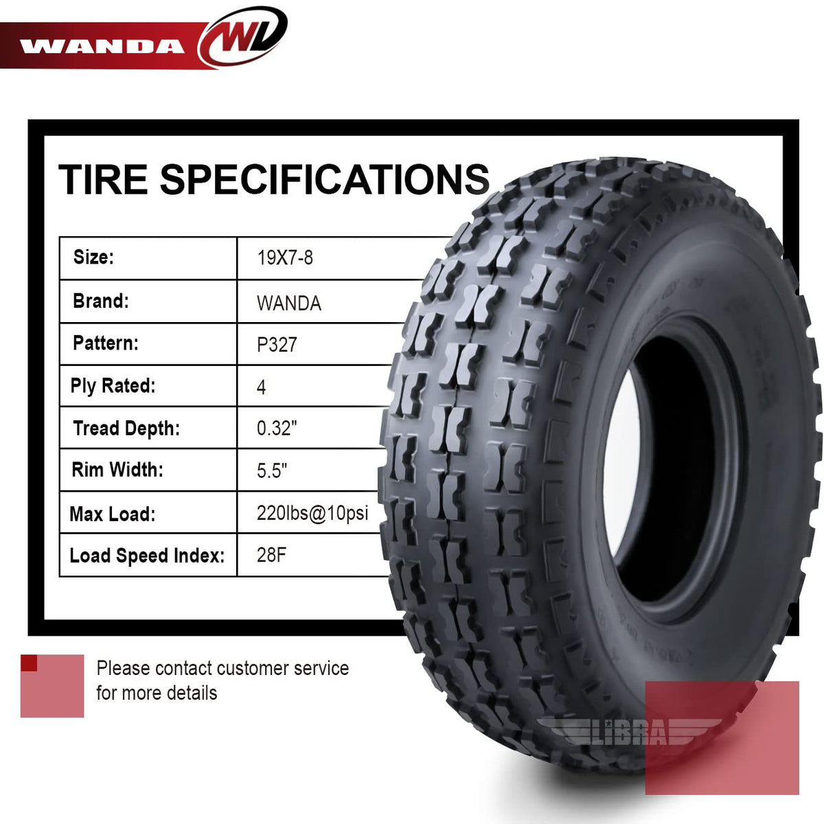 2 New Sport ATV Tires 19x7-8 4PR C6178