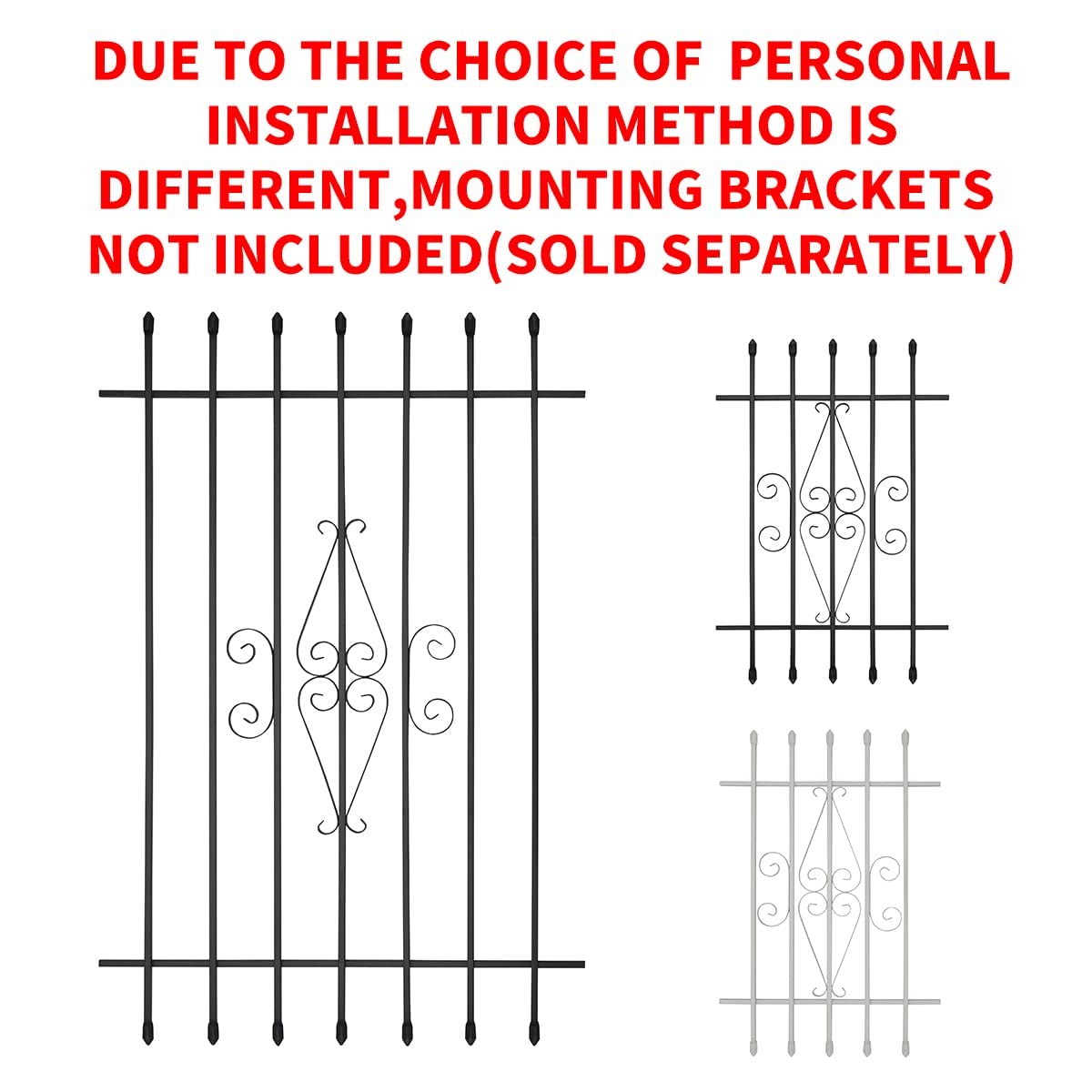 Black 36"X42" Heavy-Duty Window Bars U143057
