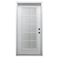 Fiberglass Smooth Primed Left Hand In-Swing Prehung Front Door 15 Lite Clear Glass 32" x 80" V38968