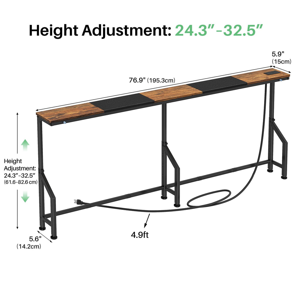 Narrow Console Table with Power Outlet S386