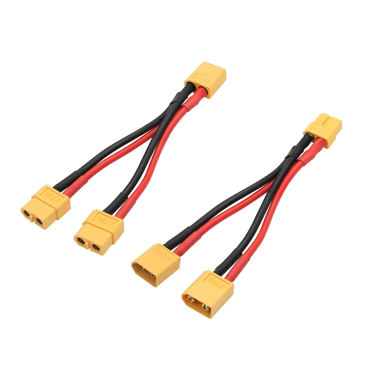 XT60 Parallel Battery Connector Cable 3.9" Y Splitter Adapter Plug F149343