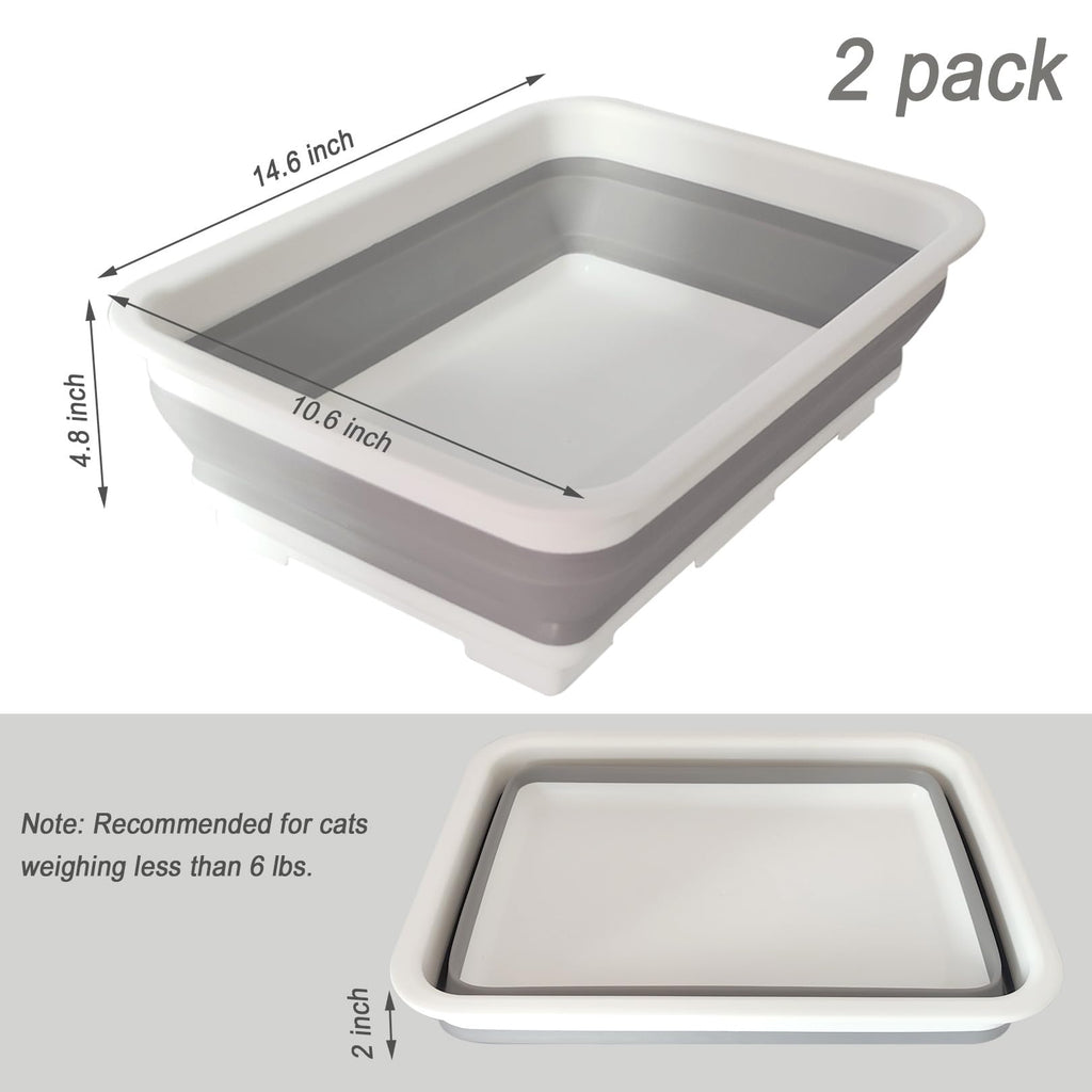 Collapsible Low Entry Small Cat Litter Box A379