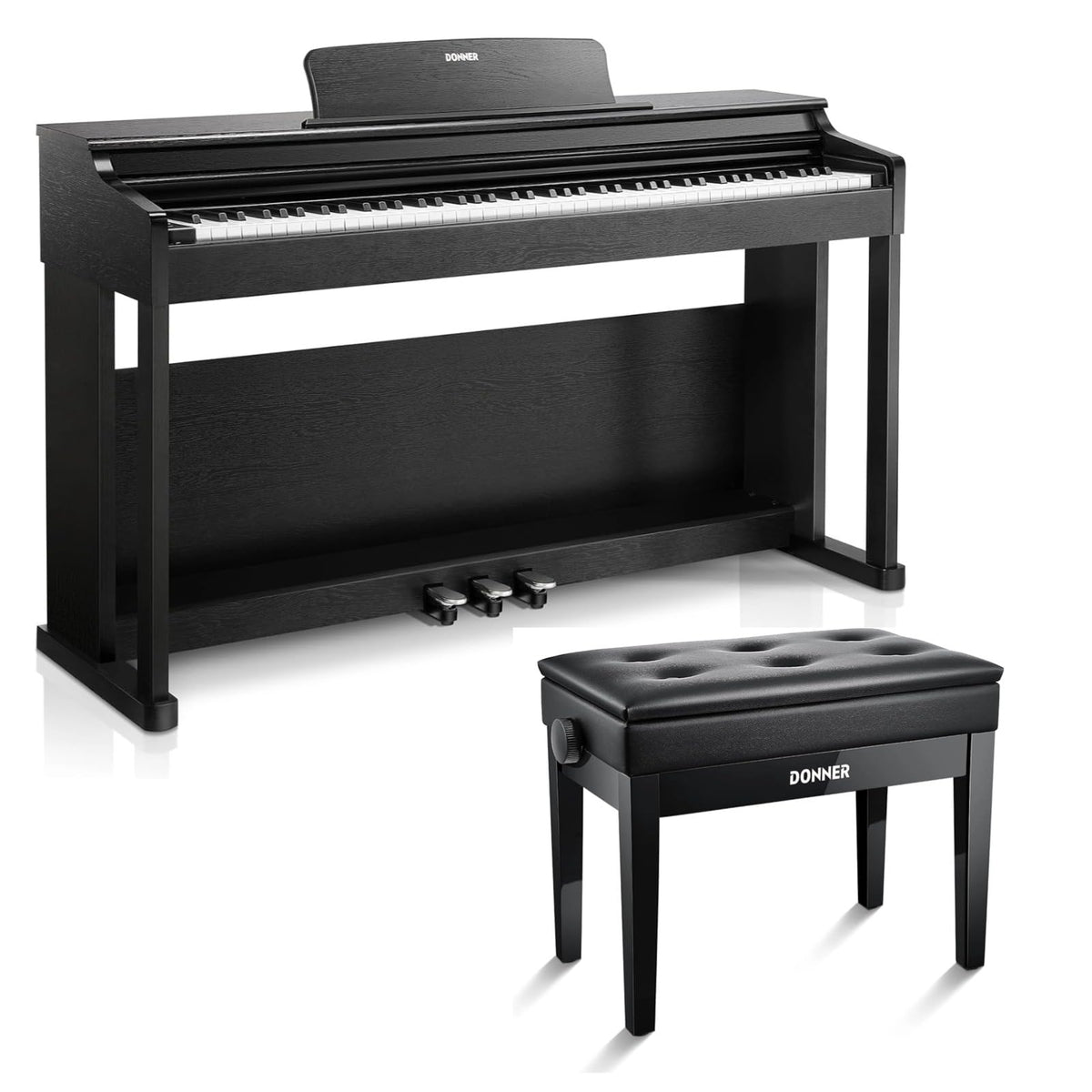88-Key Weighted Action Digital Piano with Storage Bench K389