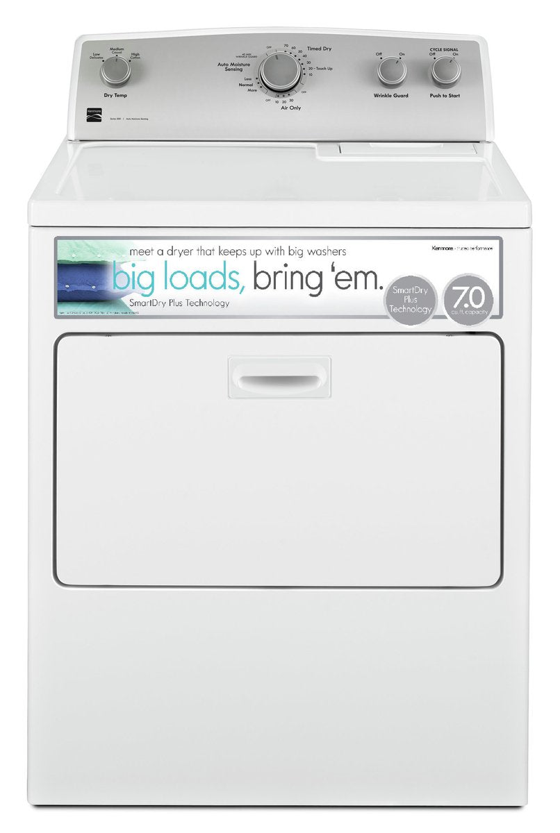 29" Front Load Electric Dryer 7.0 Cubic Feet White P756
