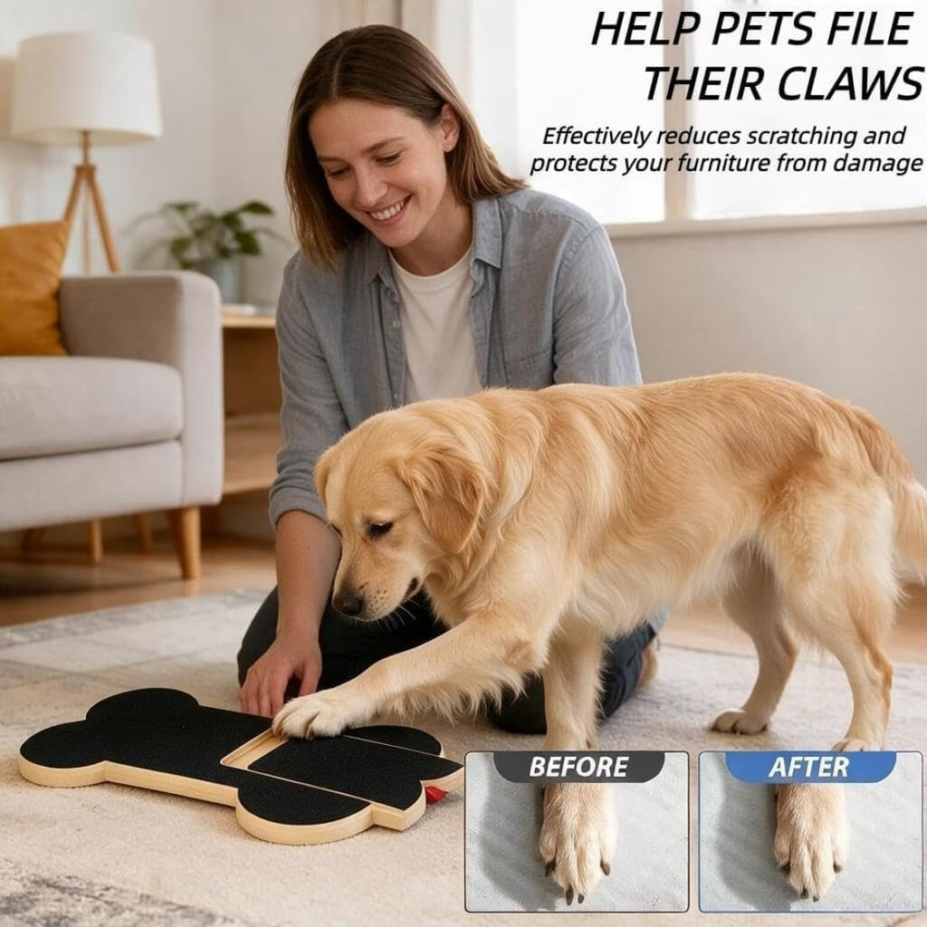 Wooden Dog Nail Scratch Board with Treat Dispenser G23863