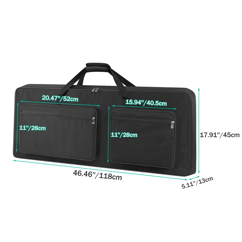76 Key Piano Keyboard Case Bag with 4-Pocket (Black) X989240