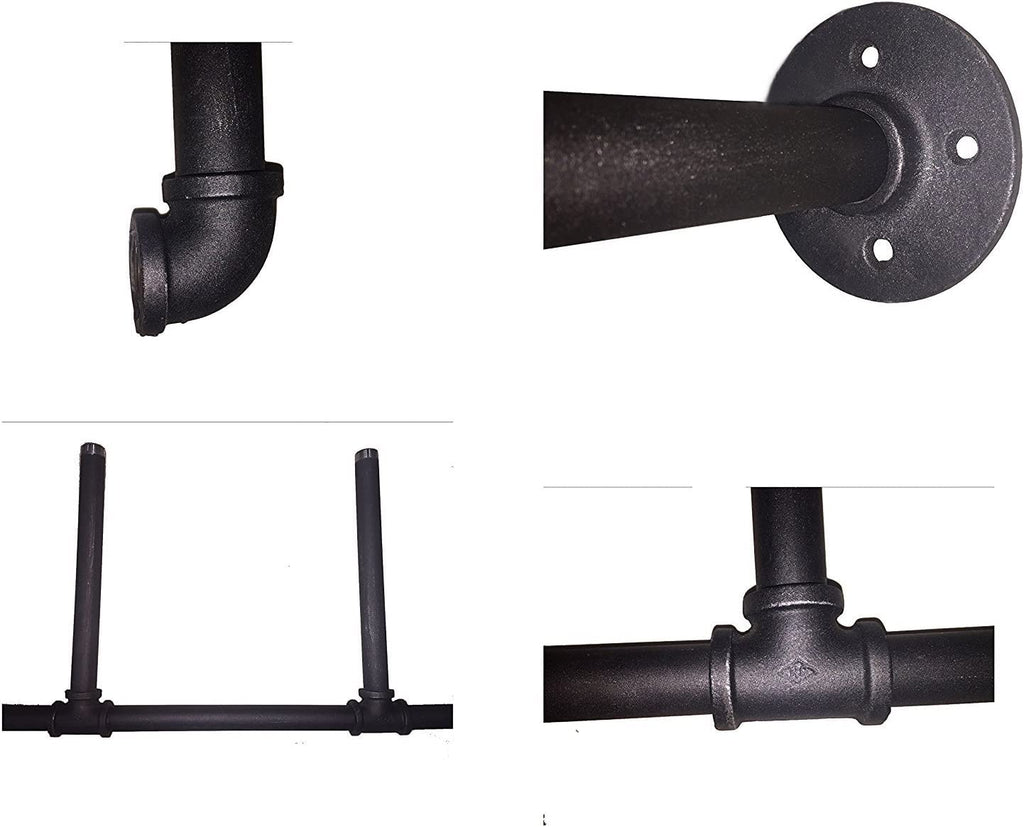 14" Deep 3 Pc Industrial Wall Mount Pipe Shelf P174873
