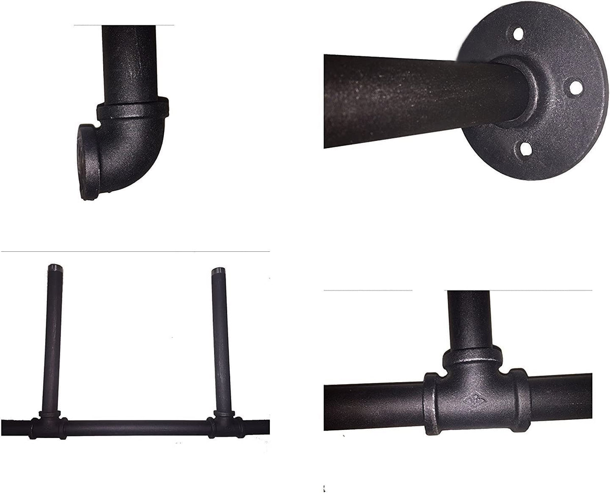 14" Deep 3 Pc Industrial Wall Mount Pipe Shelf P174873
