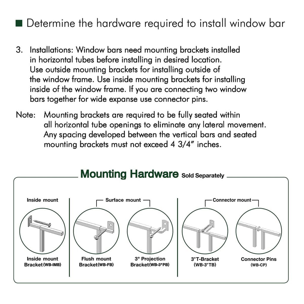 Black 36"X42" Heavy-Duty Window Bars U143057